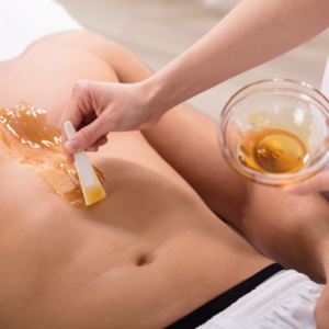 Chest and stomach waxing