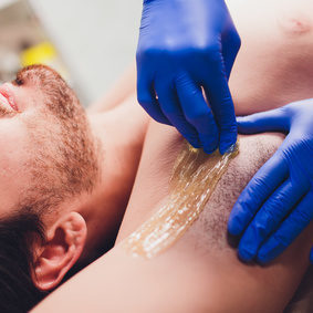 Underarm waxing for men