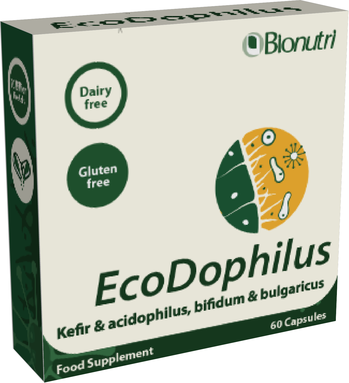 EcoDophilus. Acidophilus, Kefir, Bulgaricus and Bifidum. 60 capsules